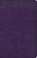 CSB Large Print Personal Size Reference Bible-Purple LeatherTouch
