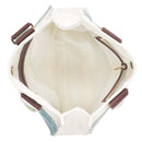 Tote Canvas Wit/Blauw Schelp Bedrukt Be Still &amp; Know