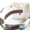 Tote Canvas Wit/Blauw Schelp Bedrukt Be Still &amp; Know