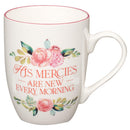 Mug Pink Floral Mercies are New Lam. 3:22-23