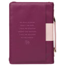 Bible Cover Fashion Burgundy Be Still Ps. 46:10.