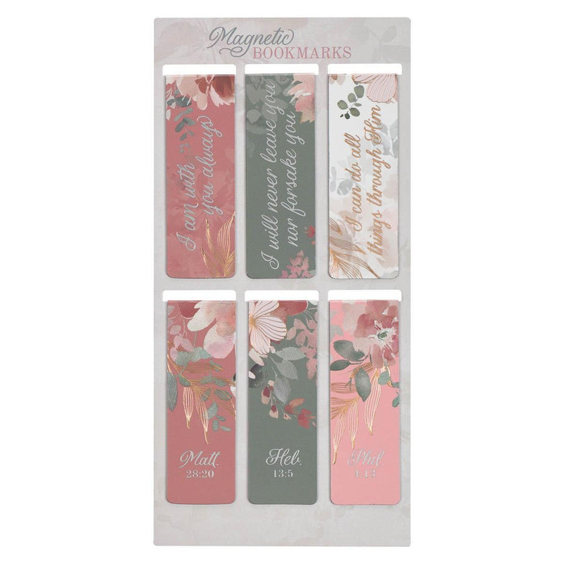 Foiled Floral Magnetic Bookmark set
