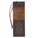 Man of God 1 Tim. 6:11 Bookmark Faux Leather Brown