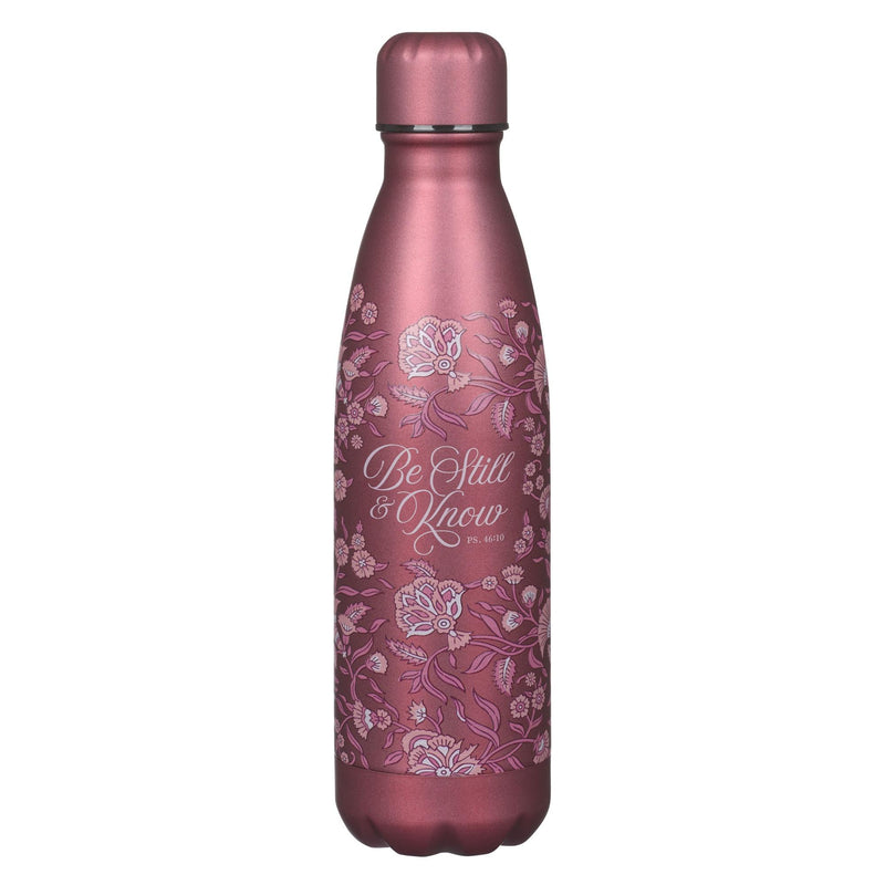 Be Still Ps. 46:10 Water Bottle SS Burgundy