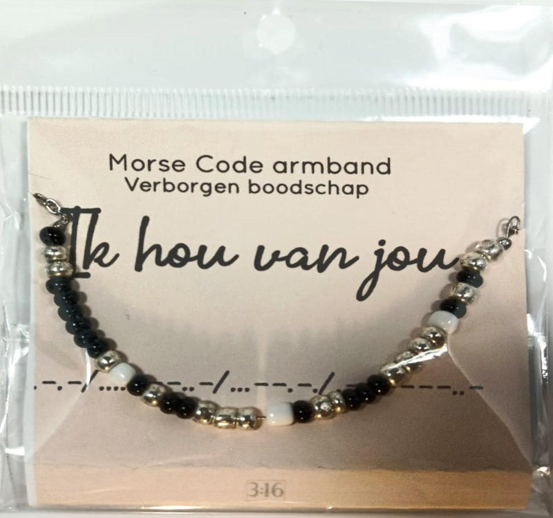 Ik hou van jou morsecode bracelet