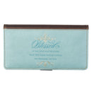 Blessed is She Luke 1:45 Card Wallet Blue/Brown 