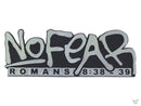 No Fear car emblem- Silver colored