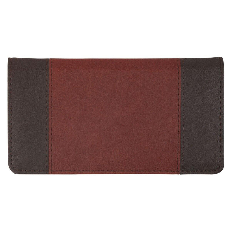 I Will Carry You Isa. 46:4 Checkbook Wallet Two-tone Brown