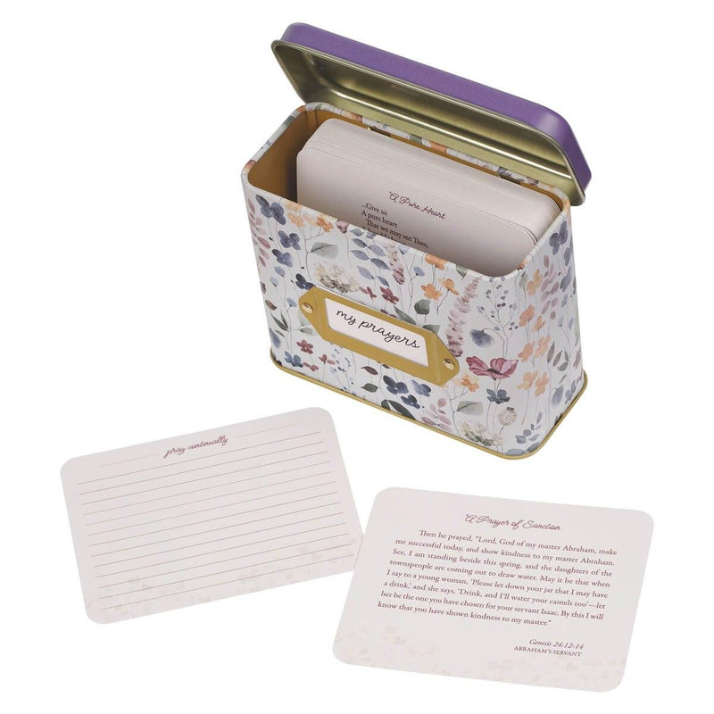 My Prayers Matthew 22:37 Cards In Tin Multi-floral