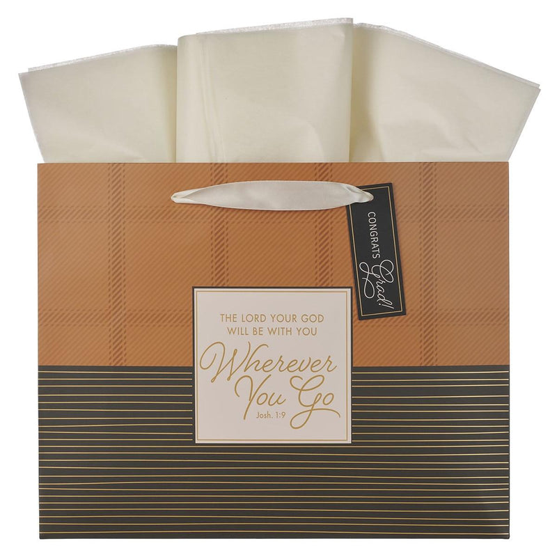 Wherever You Go Josh. 1:9 Gift Bag LG Landscape