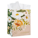 Neutral Floral Congratulations Gift Bag LG Portrait