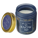 Be Still Ps. 46:10 Glass Candle w/Screw Top Lid Navy