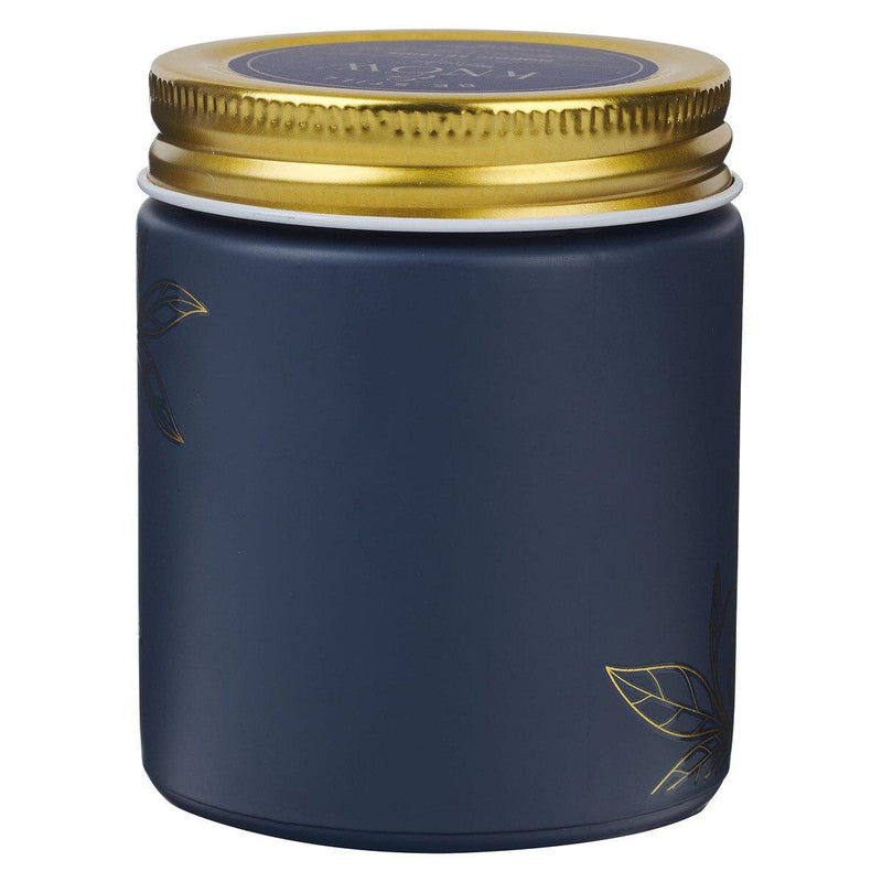 Be Still Ps. 46:10 Glass Candle w/Screw Top Lid Navy