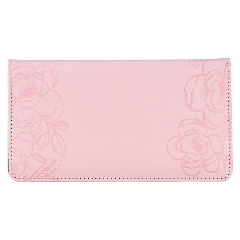 He Will Cover You Ps. 91:4 Checkbook Wallet Pink