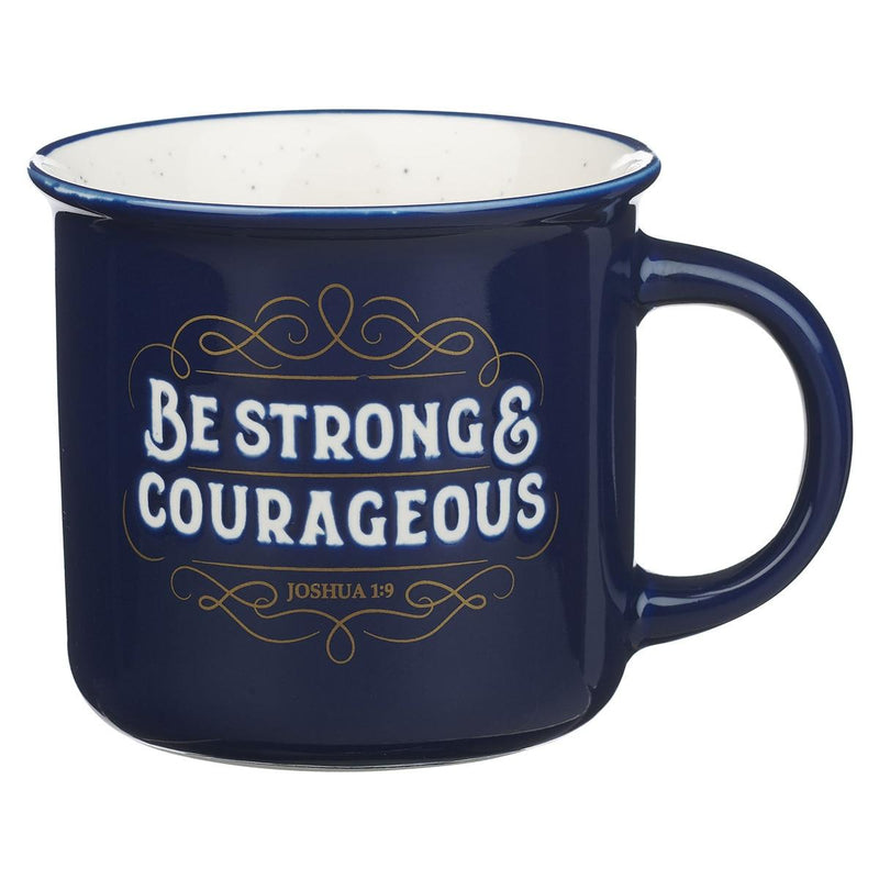 Strong & Courageous Josh. 1:9 Mug Navy