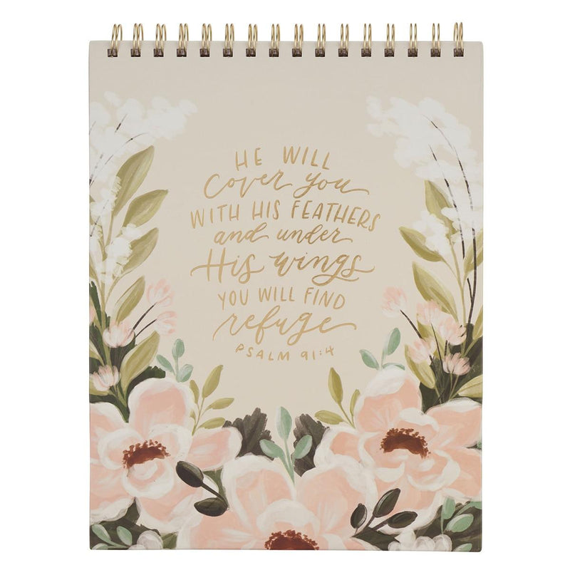 He Will Cover You Ps. 91:4 Spiral Notepad