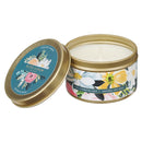 Be Still Ps. 46:10 Tin Candle Floral Teal