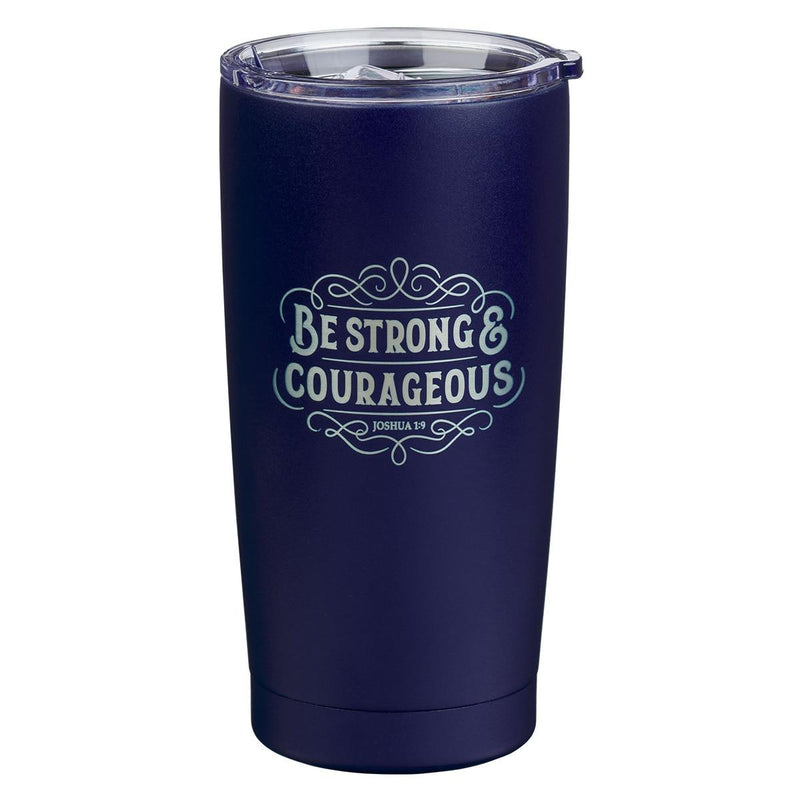 Be Strong Josh. 1:9 Tumbler SS Navy