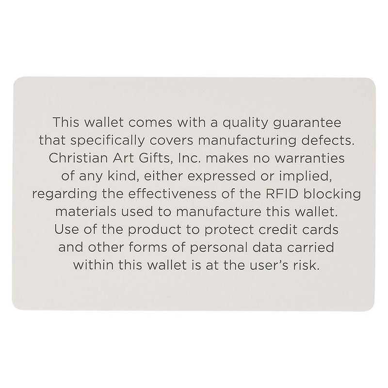 Wallet Leather Tan Be Strong and Steadfast Deut. 31:6