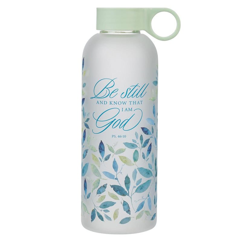 Be Still and know Ps. 46:10 Water Bottle Glass