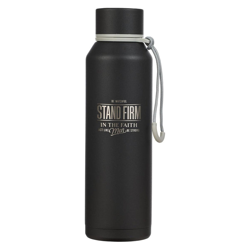 Stand Firm 1 Cor. 16:13 Water Bottle SS Black