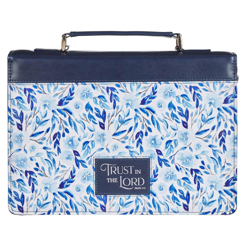 Trust Prov. 3:5 Bible Cover Fashion Blue Floral