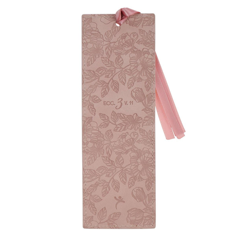 Everything Beautiful Pink Ecc. 3:11 Bookmark Faux Leather