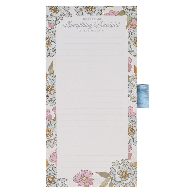 Everything Beautiful Ecc. 3:11 Magnetic Shopping List w/pen