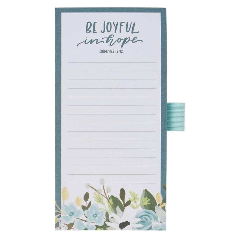Be Joyful in Hope Rom 12:12 Magnetic Shopping List w/pen