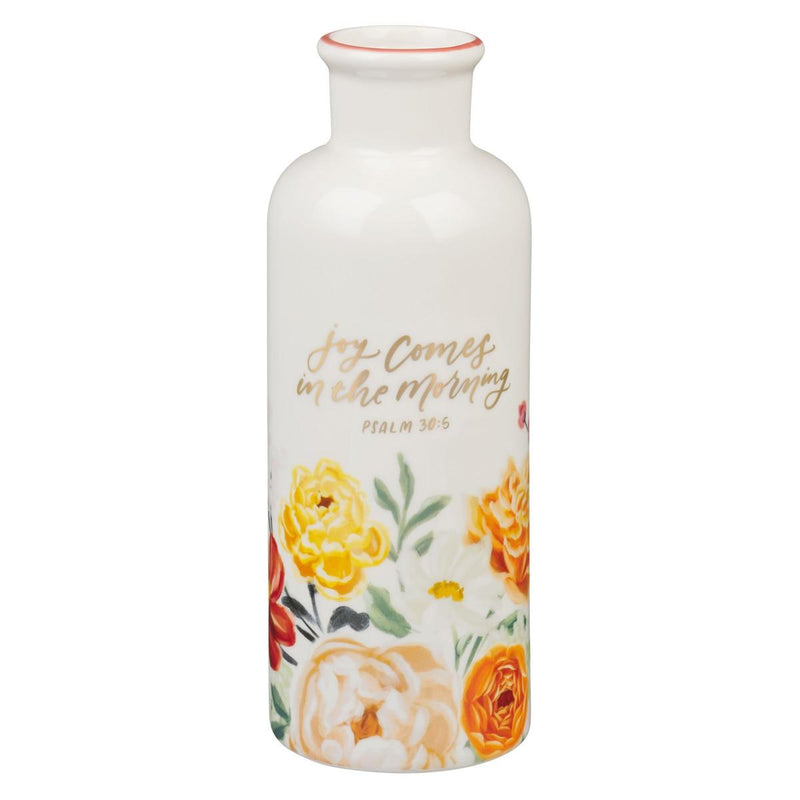 Joy Comes in The Morning Ps. 30:5 Table Vase 