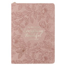 Everything Beautiful Ecc. 3:11 Journal Classic Zip Pink
