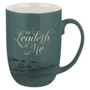 Mug Green He Leadeth Me Ps. 23