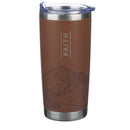 Tumbler SS Brown Faith Mountains