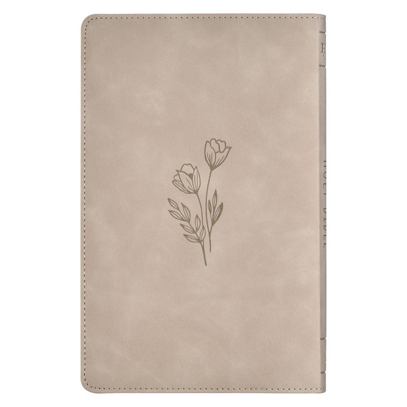 KJV Bible Gift Edition Faux Leather Taupe