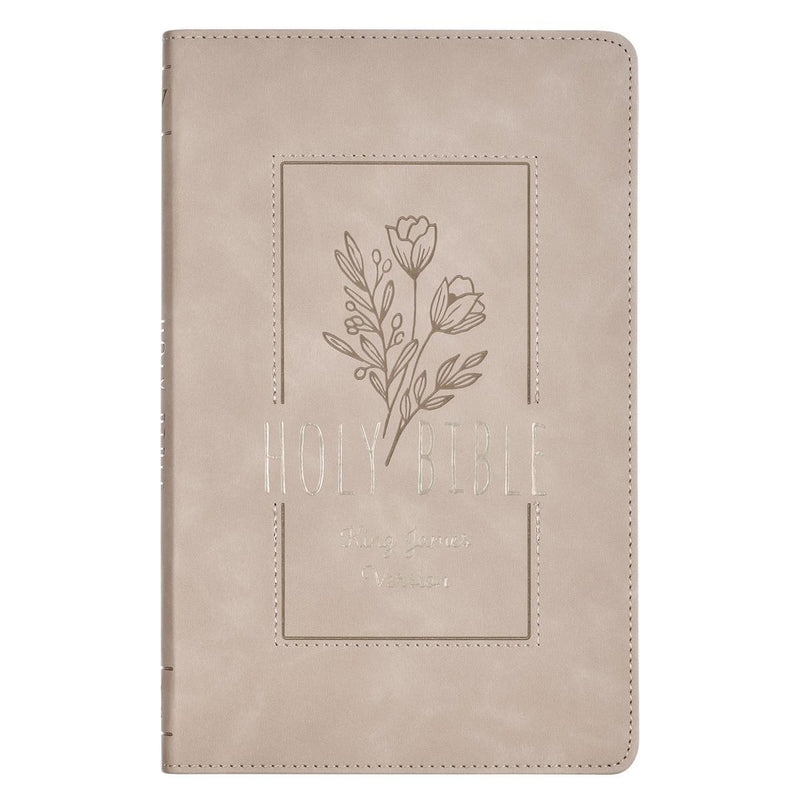 KJV Bible Gift Edition Faux Leather Taupe