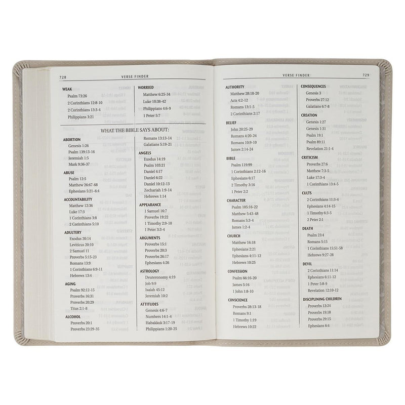 KJV Bible Gift Edition Faux Leather Taupe