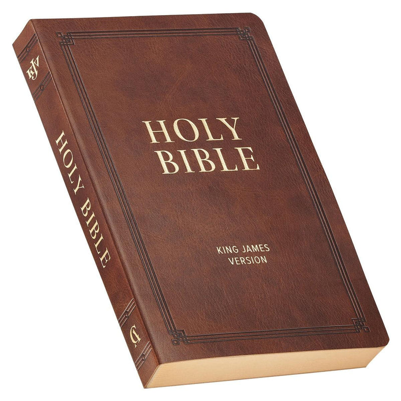 KJV Bible Gift Faux Leather, Brown