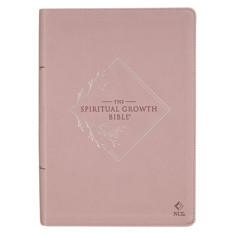 NLT, The Spiritual Growth Bible Faux Leather, Dusty Mauve