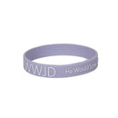 WWJD silicone bracelet violet