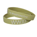 WWJD silicone bracelet sage