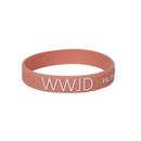 WWJD silicone bracelet terracotta