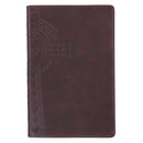 KJV Bible Reader's Edition XL print Faux Leather Brown Celtic Cross