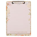 Consider How the Wildflowers Grow Luke 12:27 Clipboard w/Pad Coral Floral