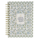 Strength And Dignity Prov. 31:25 Journal Spiral Blue Floral