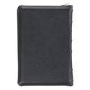 KJV Bible Personal Size LG print w/zip Faux Leather Two-tone Black/Dk Gray