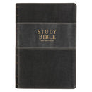 KJV Study Bible LP Faux Leather, Two-tone Black and Gray