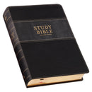 KJV Study Bible LP Faux Leather, Two-tone Black and Gray