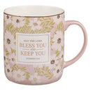 The Lord Bless You and Keep You Num. 6:24 Mug Pink Floral