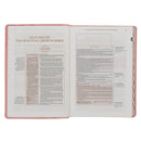 NLT, The Spiritual Growth Bible Faux Leather, Pink Floral