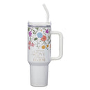 A Mother's Love 2 Cor. 12:9 Tumbler SS White Floral